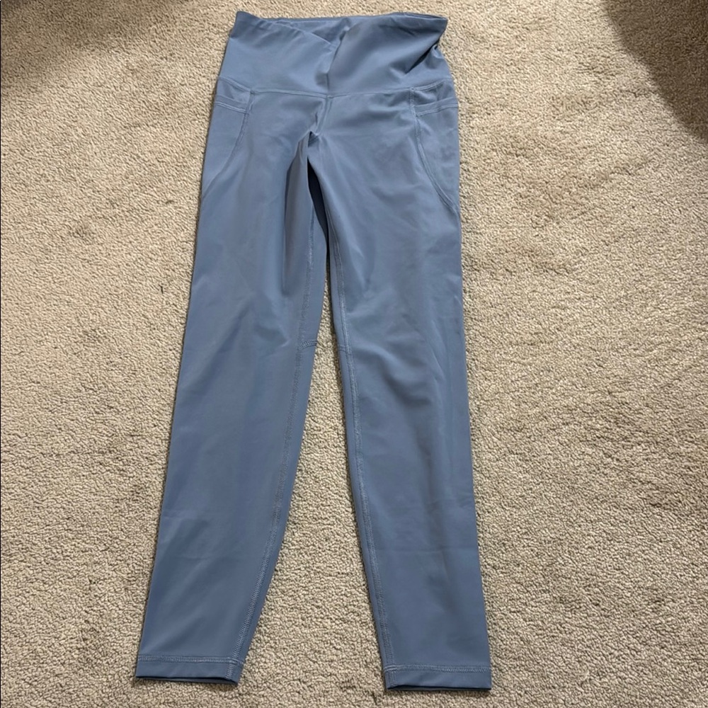 High-Waisted Blue Leggings